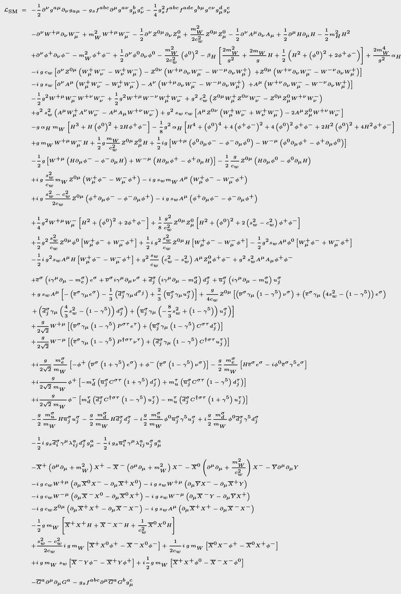 The fully expanded Standard Model Lagrangian